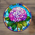 Hydrangea Circular Glass Suncatcher Worktop Saver